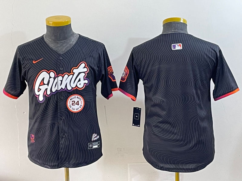 Youth 2025 MLB San Francisco Giants blank black jersey style 7->youth mlb jersey->Youth Jersey